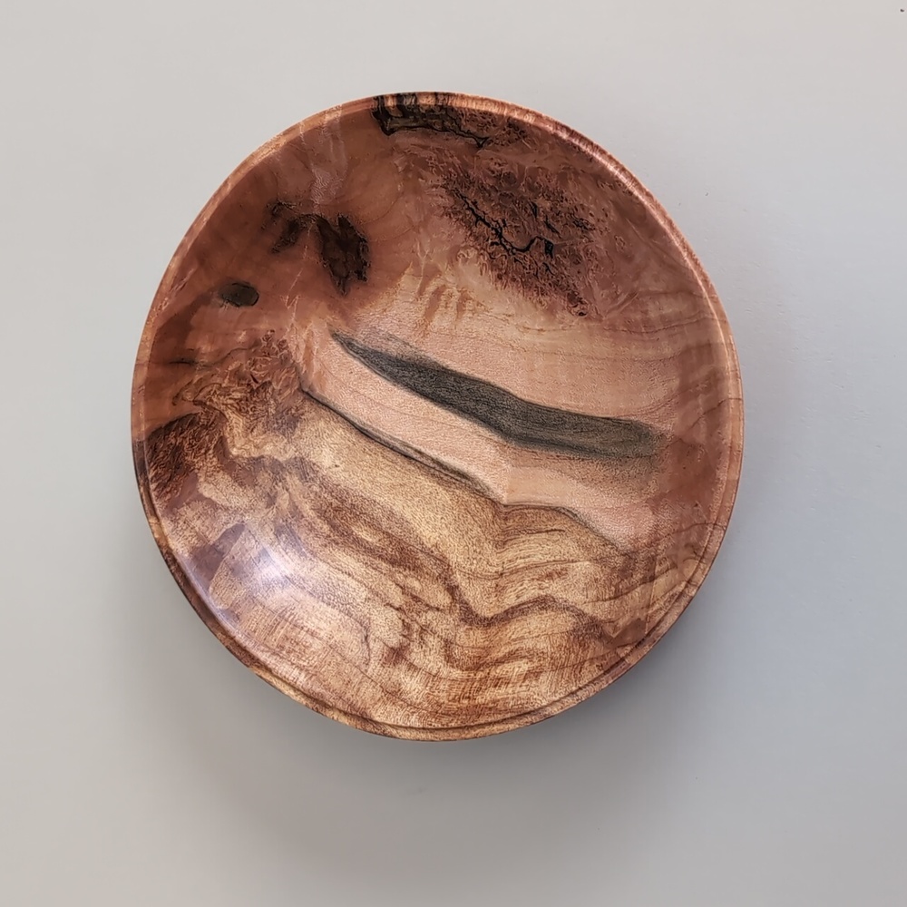 Alan Adler maple bowl (2018) fine art craft piece 6" Diameter - Picture 2 of 9